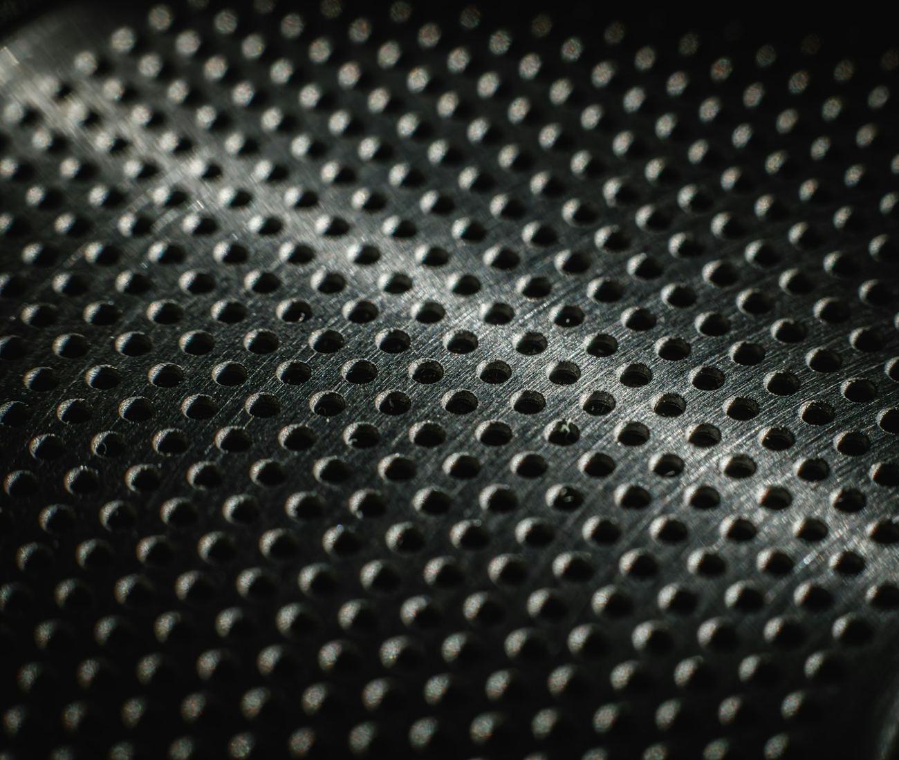 Representative close-up of perforated sheet metal